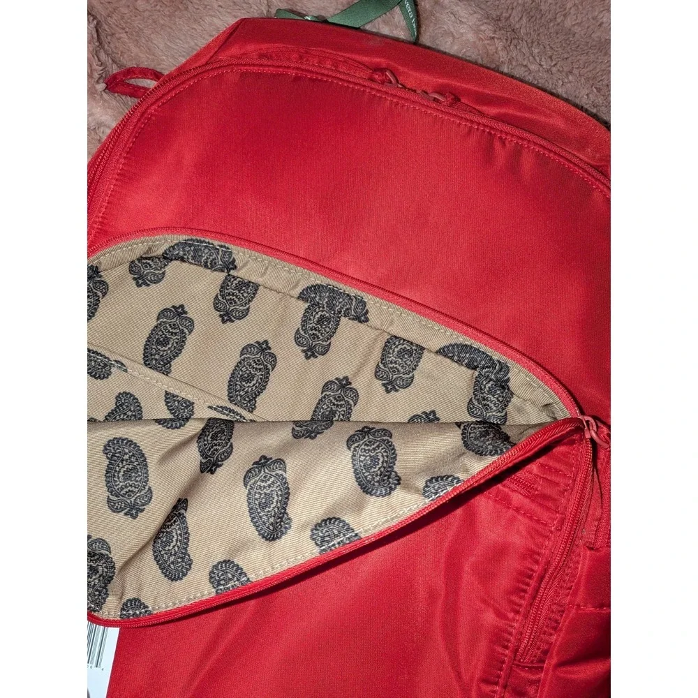 Vera Bradley backpack Large Bancroft Nylon Goji Berry Red‎ Bookbag NEW $150